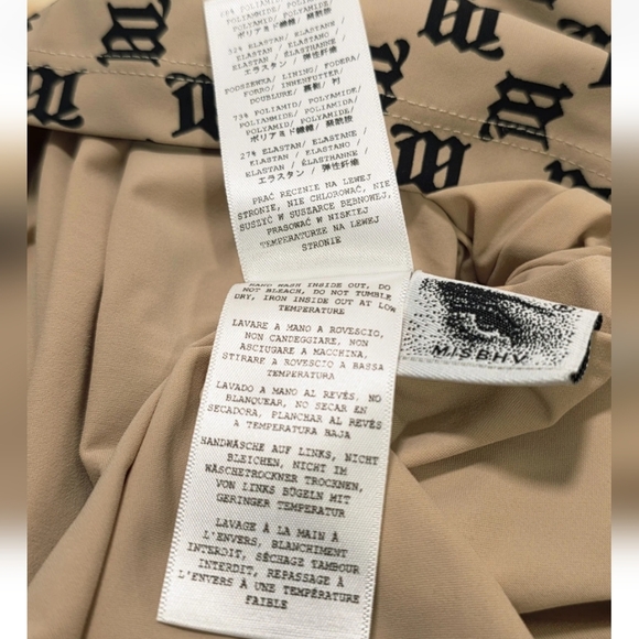 MISBHV Beige Monogram Spaghetti Mini Dress Women’s Size XS - Picture 14 of 14